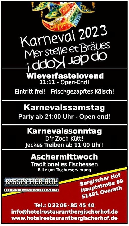 Karneval 2023 | Bergischer Hof