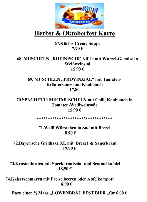 Herbst & Oktoberfestkarte